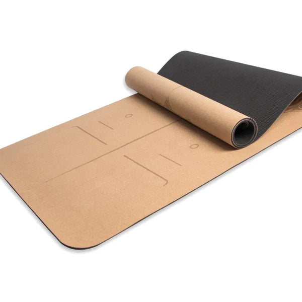 Tapete de Yoga de Cortiça Natural Jusenda 183x61cm