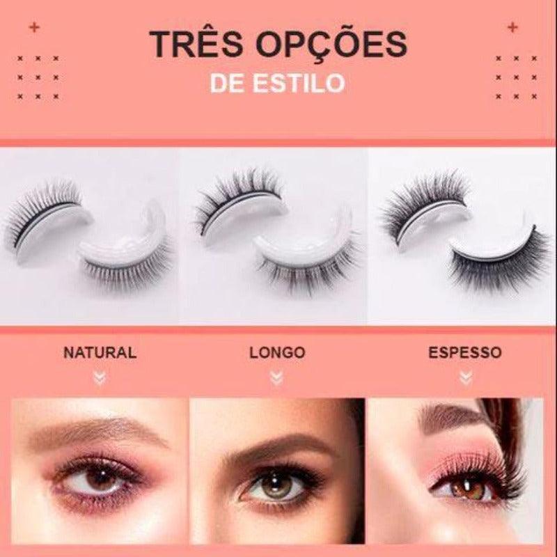 Cílios Postiços Autoadesivos Glamour